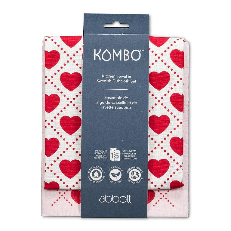 Abbott • Hearts Dishcloth & Kitchen Towel Set