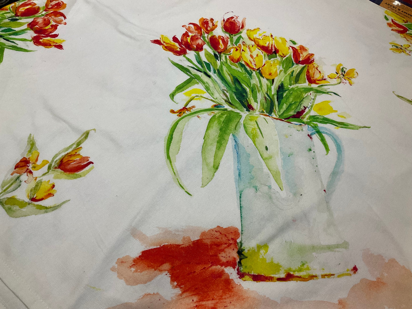 April Cornell Tulips Multi 54” Square TableCloth