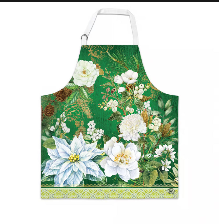 Michel Design Works • Cotton Apron – Winter Blooms