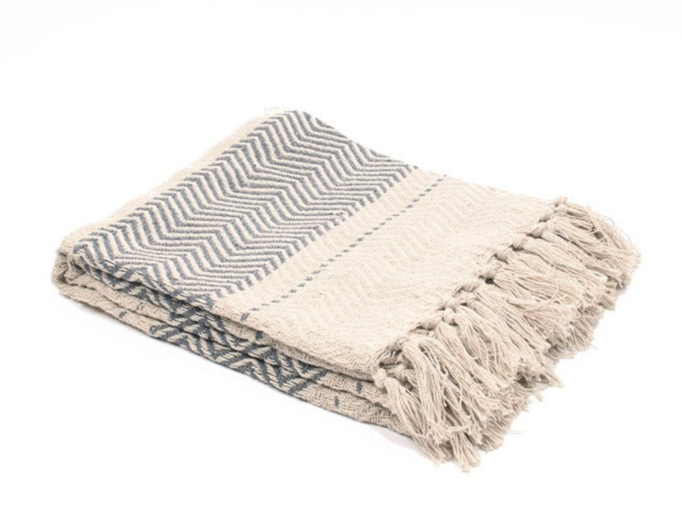 Cotton Grey Throw