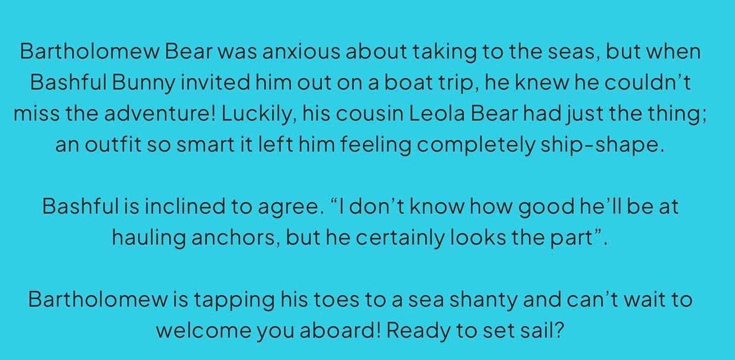 JellyCat Bartholomew Bear Seafarer Outfit