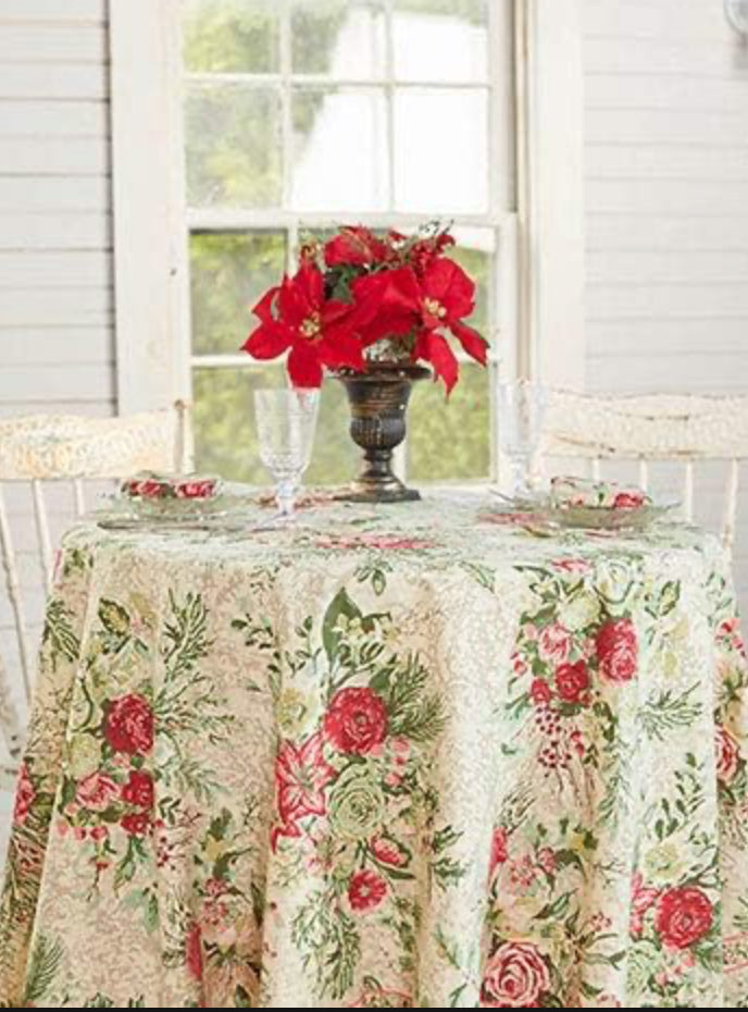 April Cornell • 88" Round Tablecloth | Merry Antique