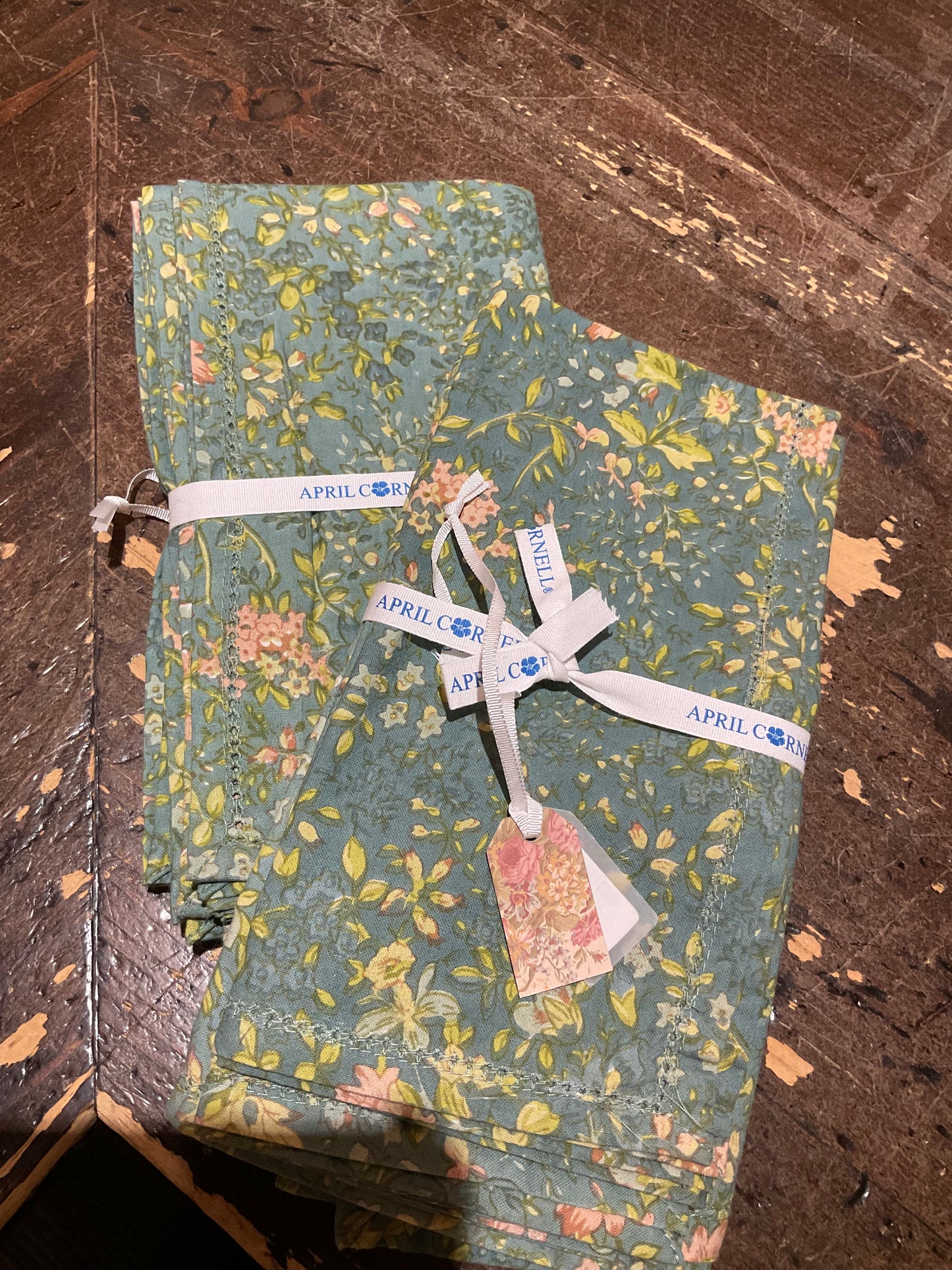 April Cornell Country Blue Penelope Set of 4 napkins