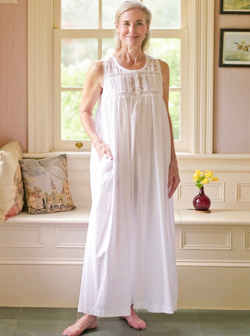 April Cornell Petit Poppy Nightgown Small