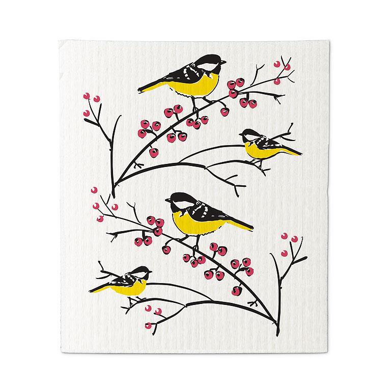 Abbott • Finch on a Branch Dishcloths. Set of 2