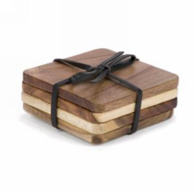 Wood Coaster Set