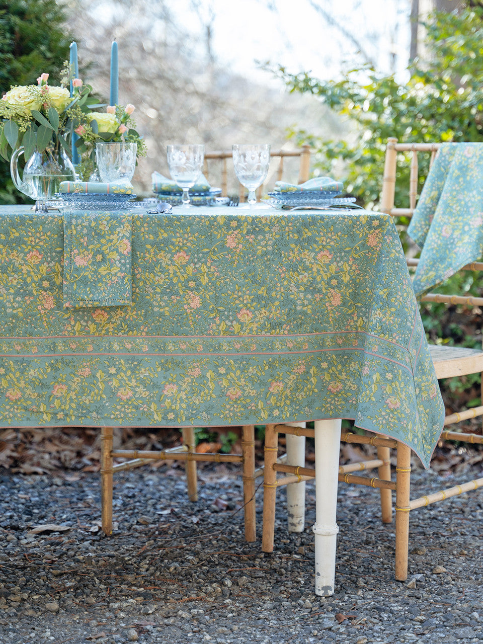 April Cornell • 54" Tablecloth | Penelope Country – Blue
