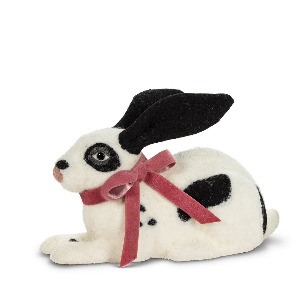 Large Black and White sitting Rabbit
