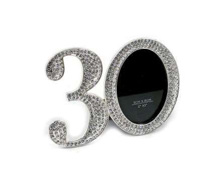 30 Frame Silver with Crystals