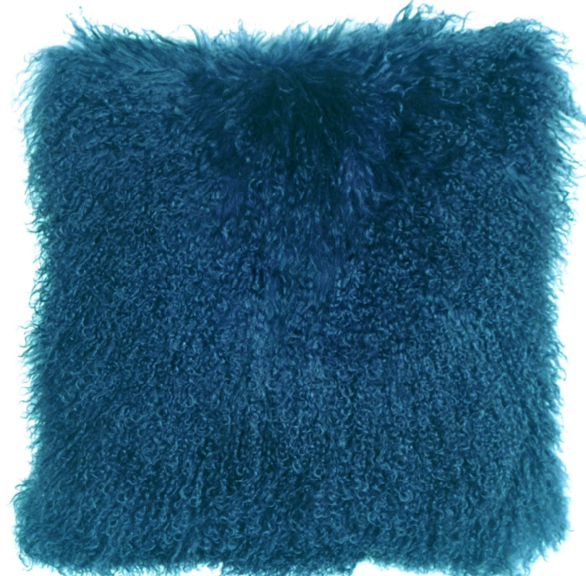 Teal Lambskin Pillow