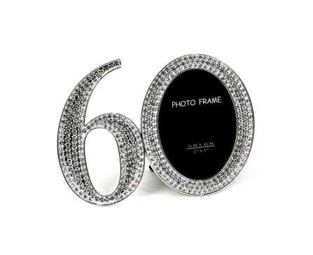 60 Frame Silver Frame with Crystals