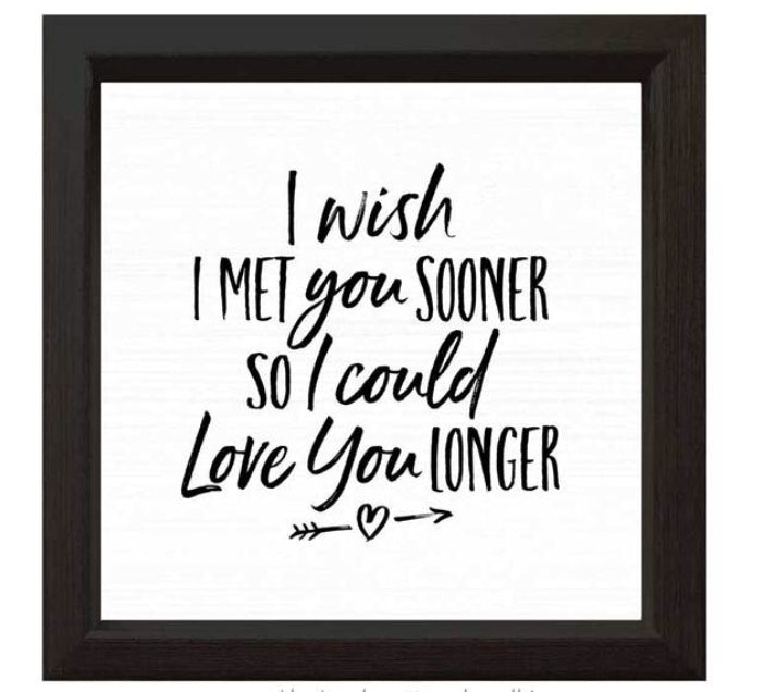I Wish I Met You Much Sooner Plaque