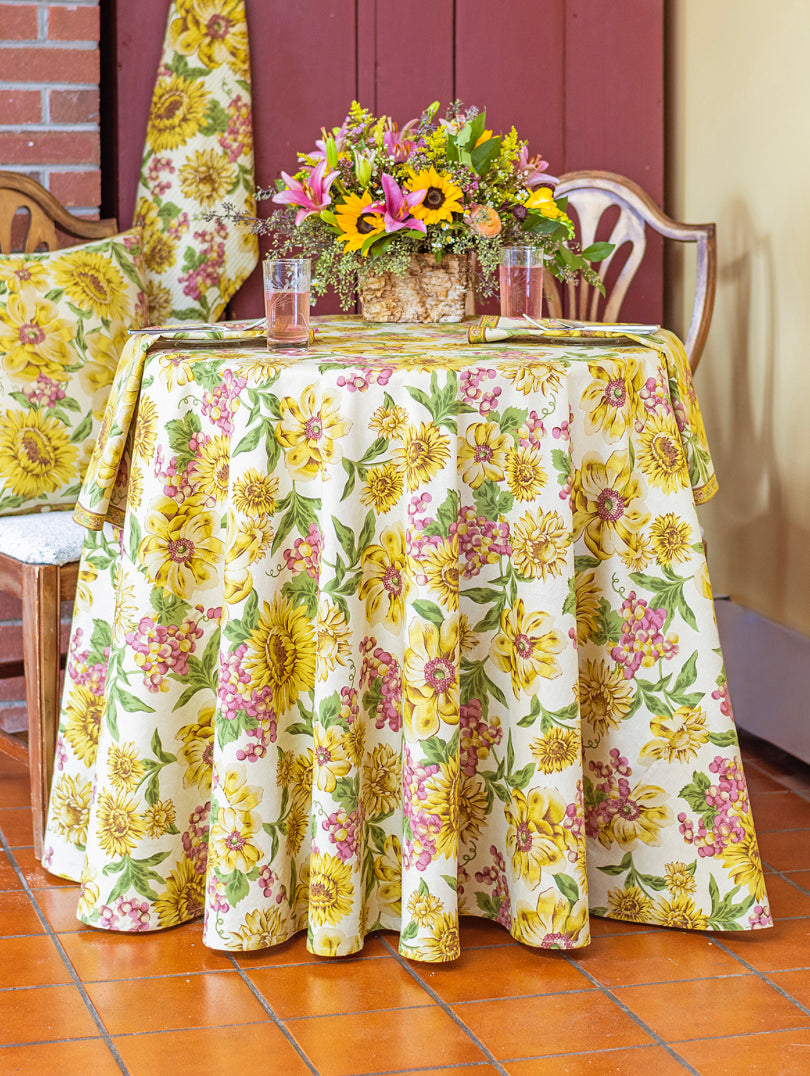 April Cornell • 88” Round Tablecloth | Primavera