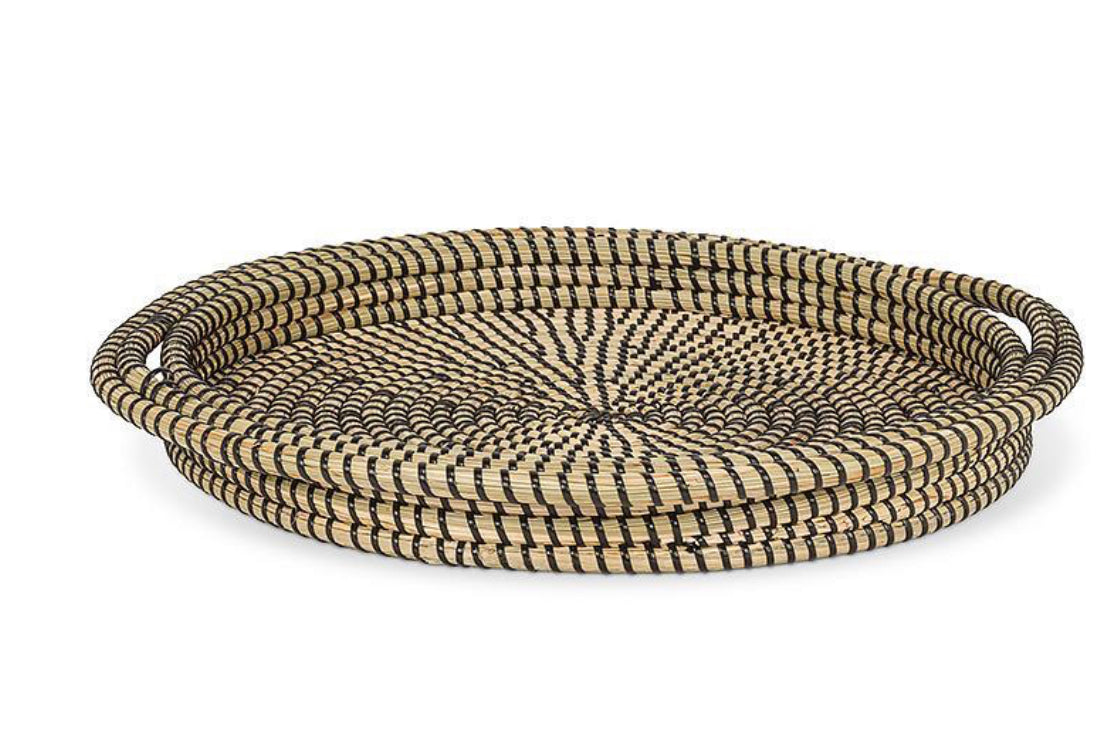 Round Rattan Tray