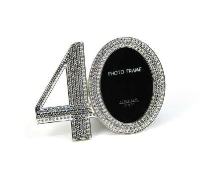 40 Frame Silver Frame with Crystals