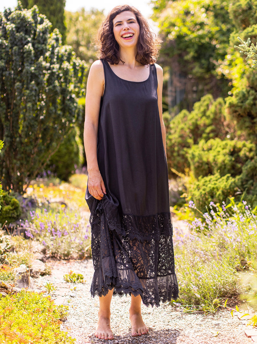 April Cornell • Camille Black Slip/Nightie