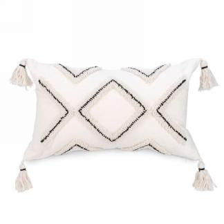 Black and Taupe Rectangular Cushion