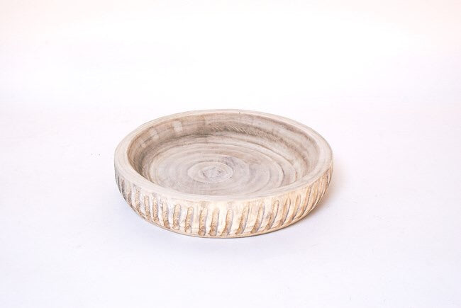 Wooden Bowl grey tone
