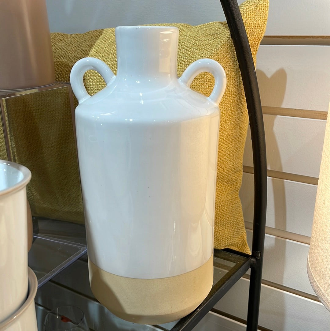 White Jug with natural base