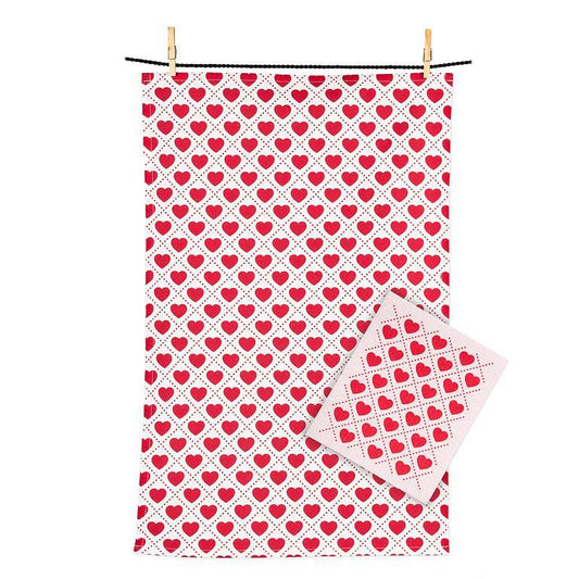 Abbott • Hearts Dishcloth & Kitchen Towel Set