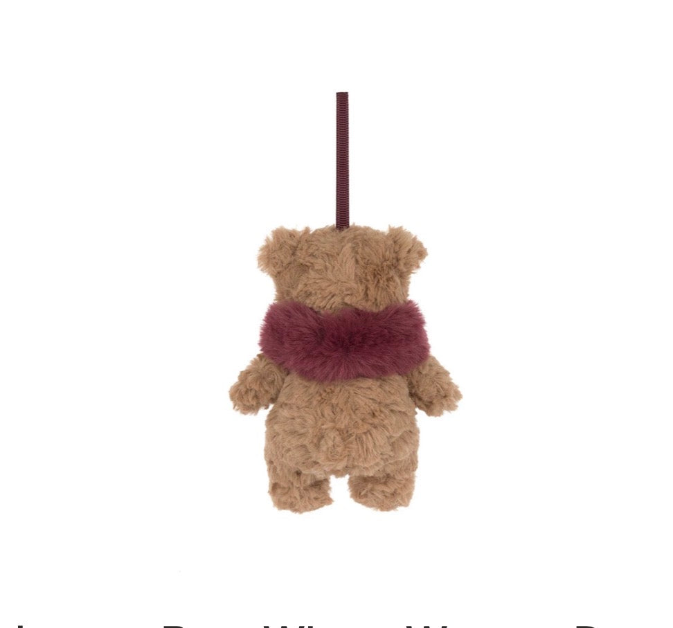 JellyCat Bartholemew Bear Winter Warmer Decoration