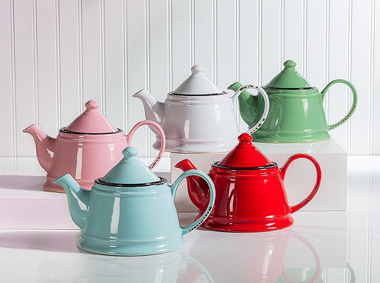 Abbott • Enamel Look Teapot