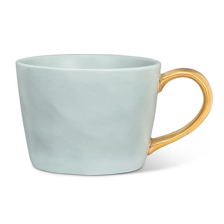 Abbott • Aqua Matte Cup with Gold Handle