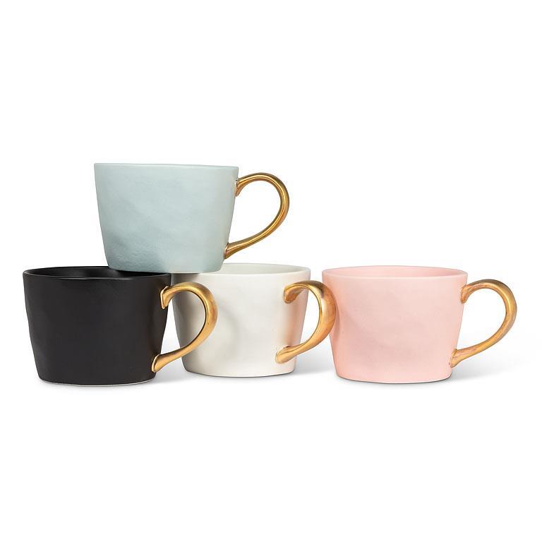 Abbott • Aqua Matte Cup with Gold Handle