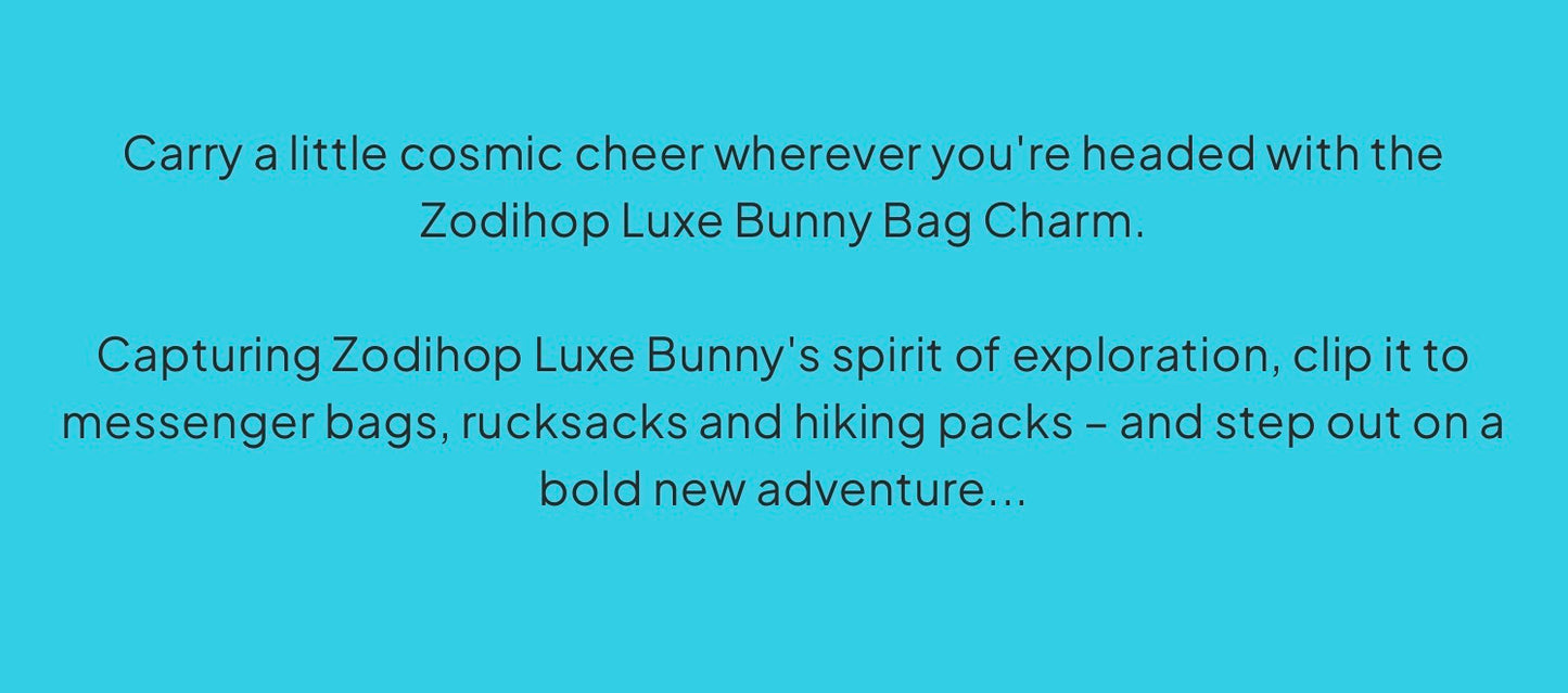 JellyCat Zodihop Luxe Bunny Bag Charm