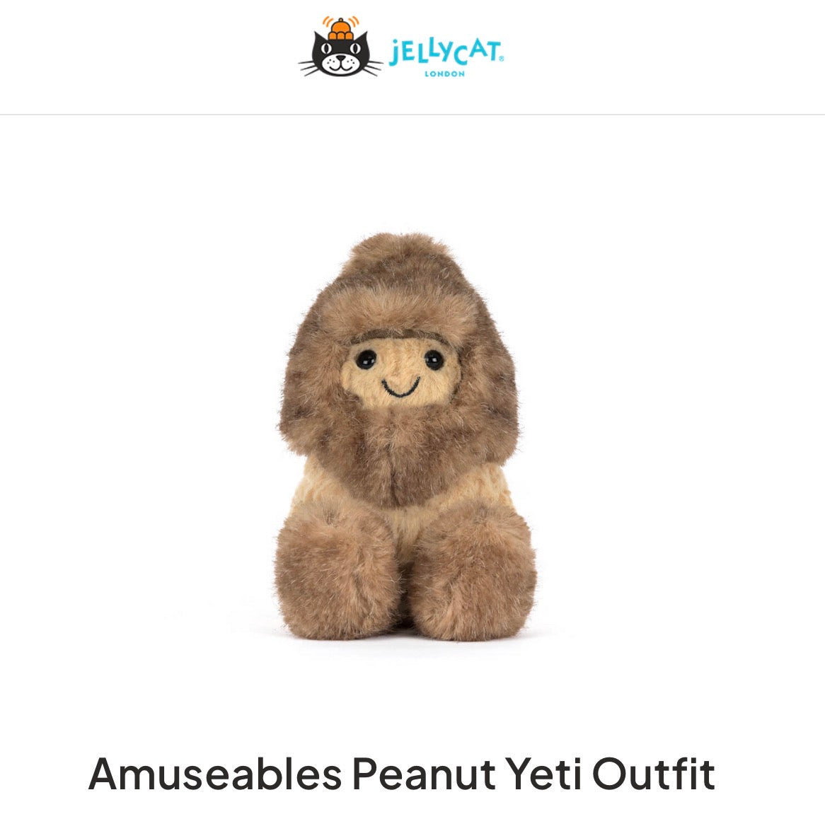 JellyCat Amuseables Peanut Yet Outfit