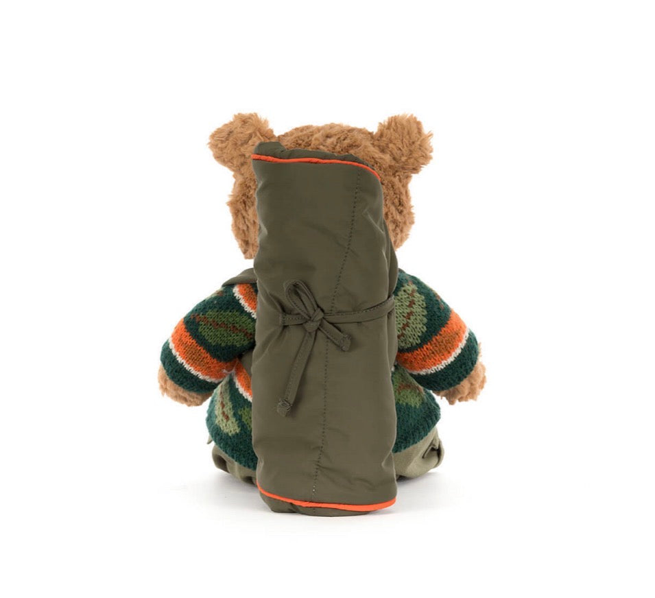 JellyCat Bartholomew Bear Hiking Outfit