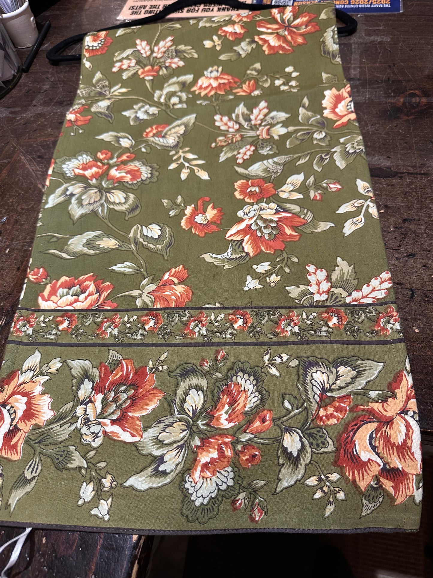 April Cornell Concerto Olive Table Runner