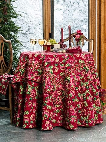 April Cornell Table Cloth - Russia Red