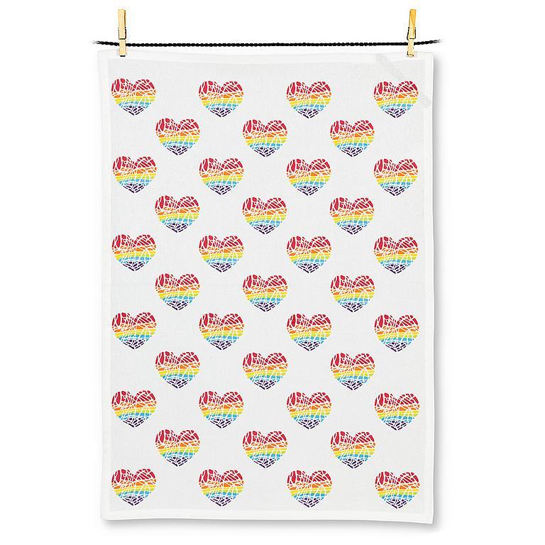 Abbott • Rainbow Heart Kitchen Towel