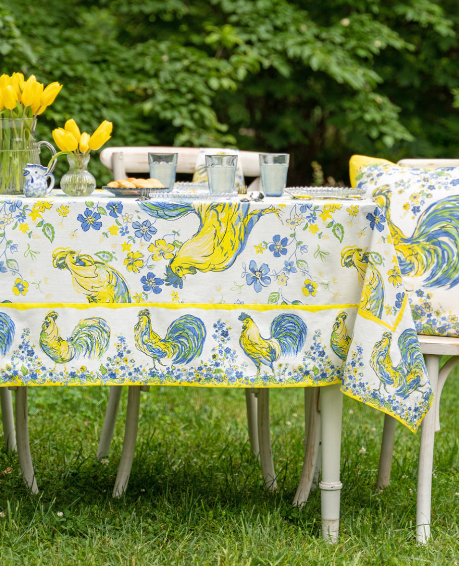 April Cornell Provence Rooster 36” square Tablecloth