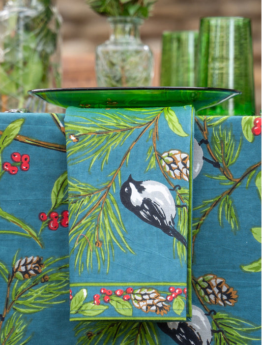 April Cornell Napkins Chickadee - Winter Blue