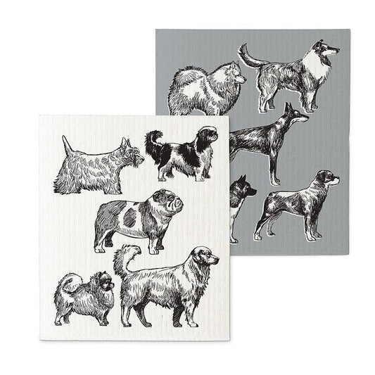 Abbott • Dog Sketch Dishcloths. Set of 2