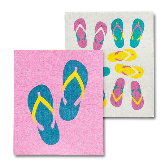 Abbott • Flip Flops Dishcloths. Set of 2