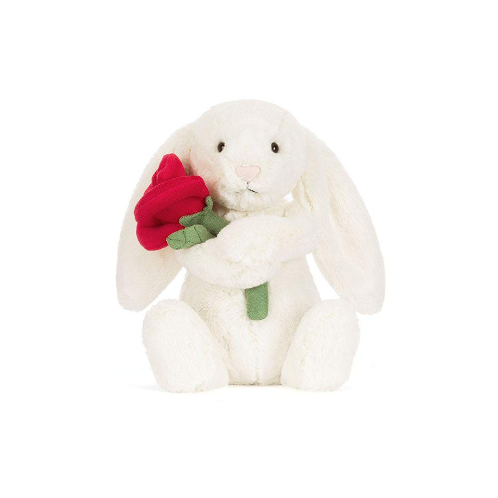 Jellycat • Cream Bunny With Rose