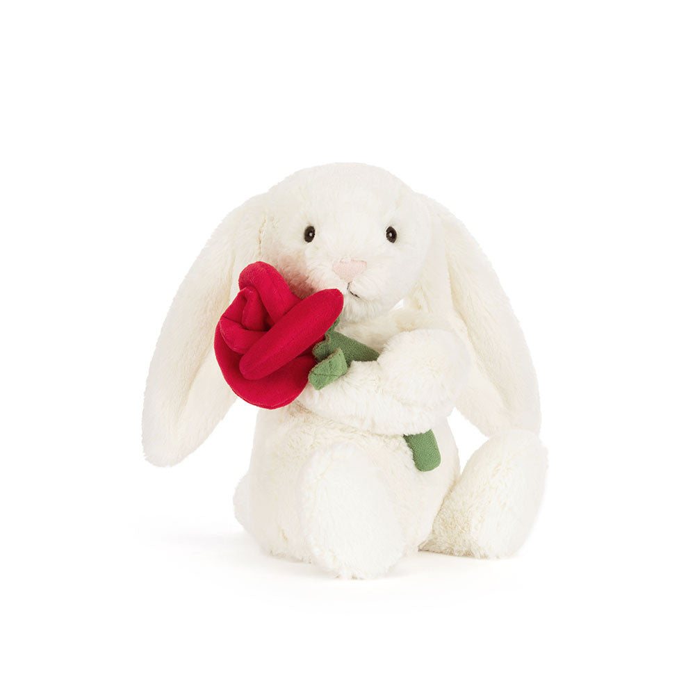 Jellycat • Cream Bunny With Rose