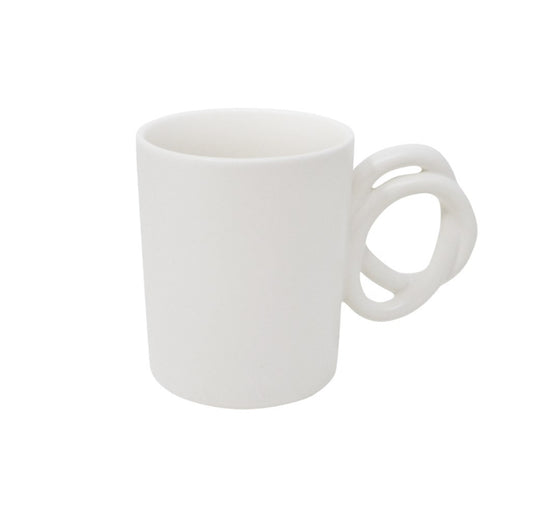 Ceramic mug with Knot Handle