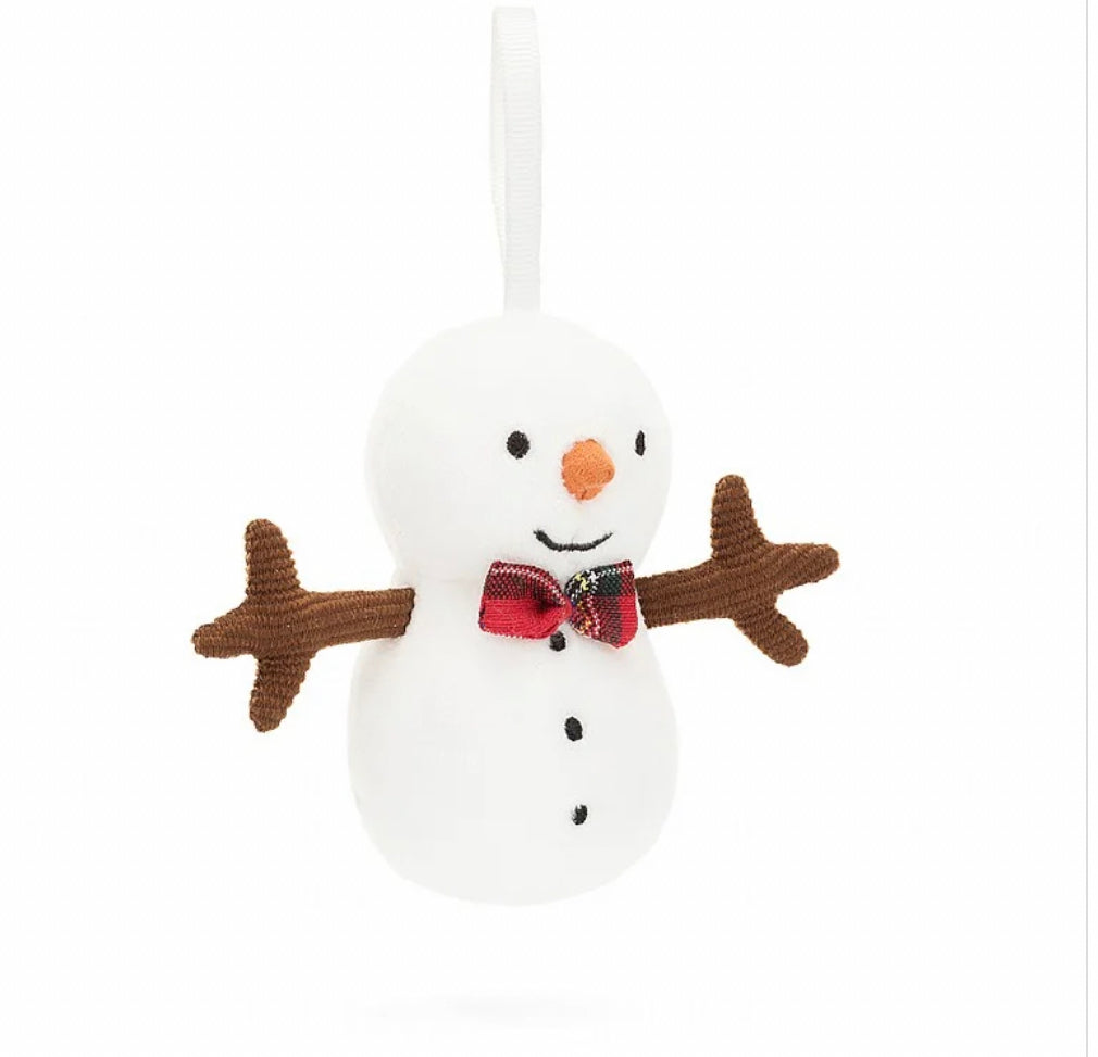 JellyCat Folly Snowman Ornament