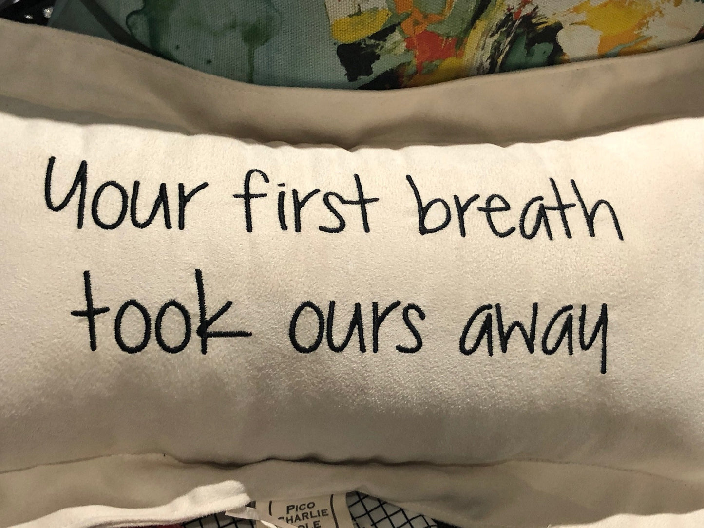 Cushion Your First Breath Took Ours Away