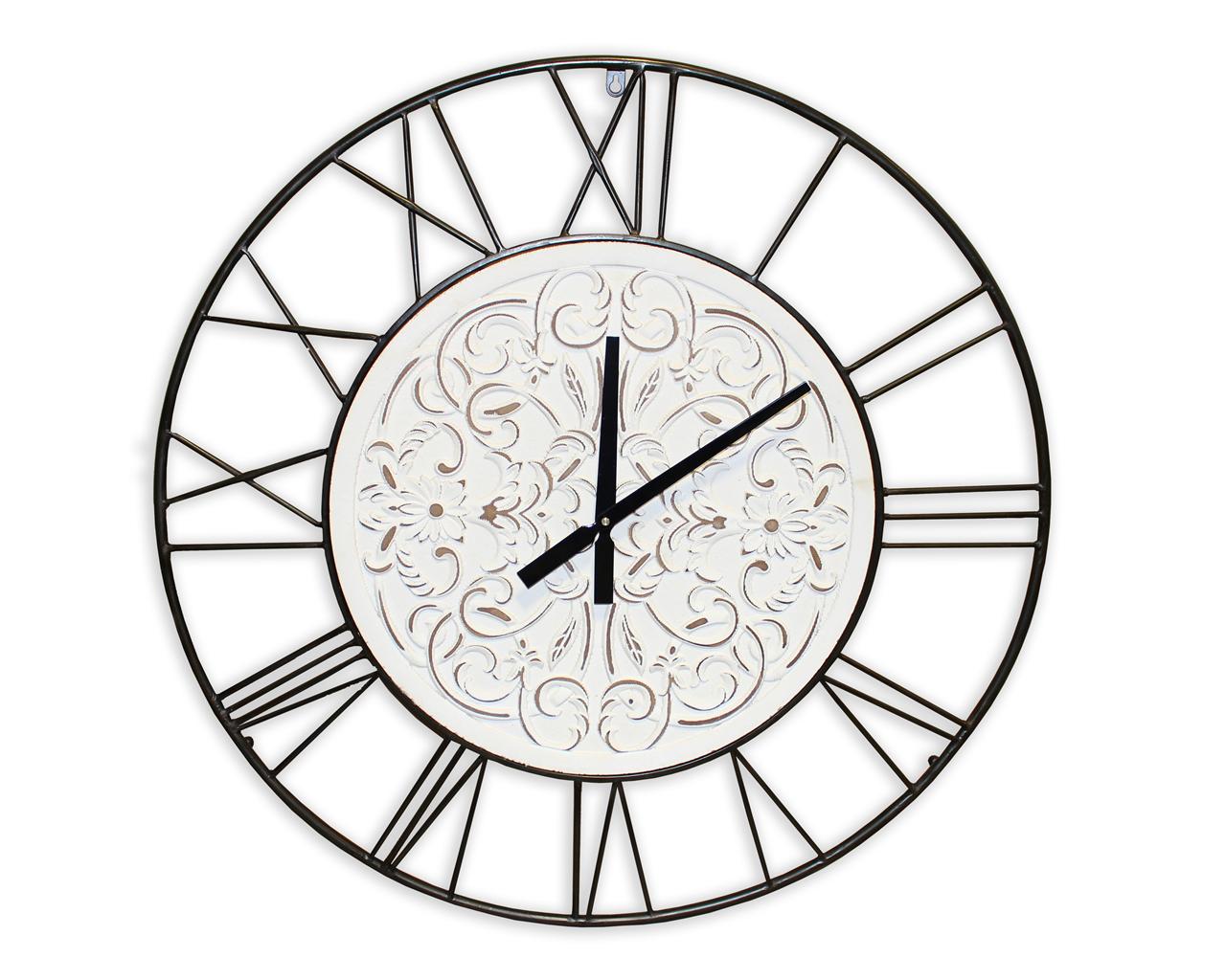 Round metal wall clock