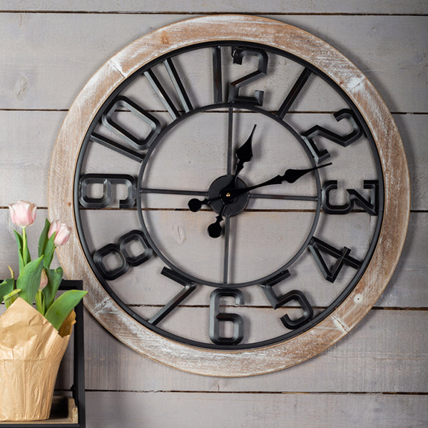 Wood and Metal Clock