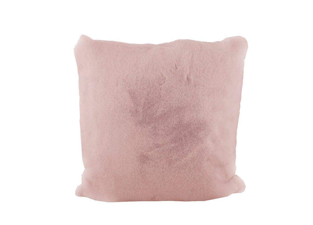 Pink fun fur cushion