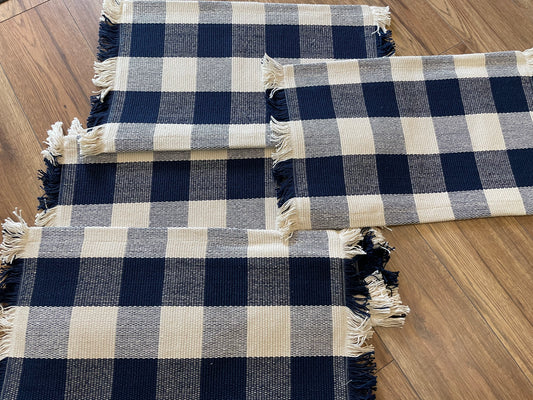 Sailor Blue Check Placemats