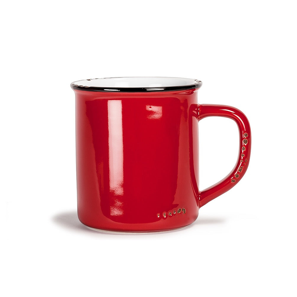 Mug Red Enamel Look