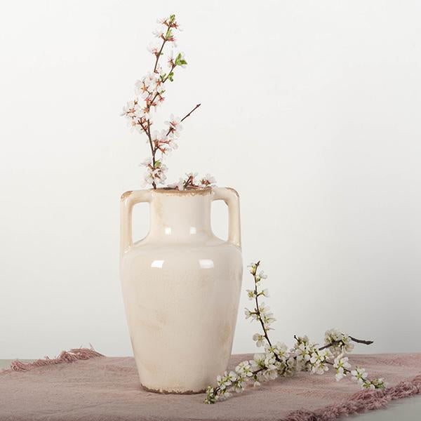 Cream floral Vase