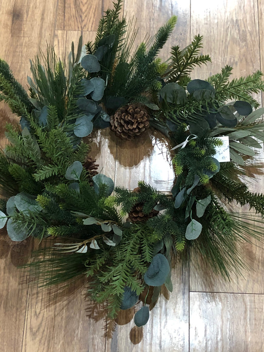 Mixed Greens with Eucalyptus Wreath